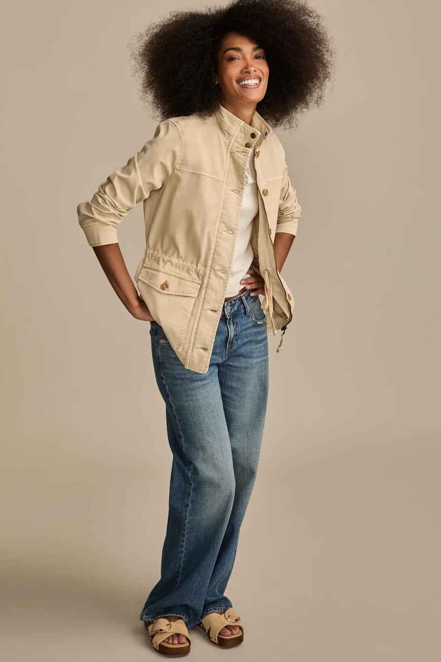 [126737-290] WOMENS LUCKY BRAND UTILITY JACKET - WOOD ASH