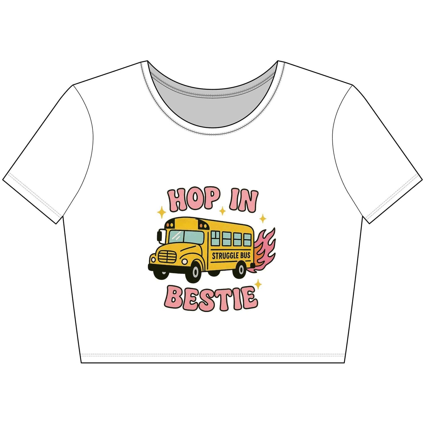 Hop In Bestie - Crop Top