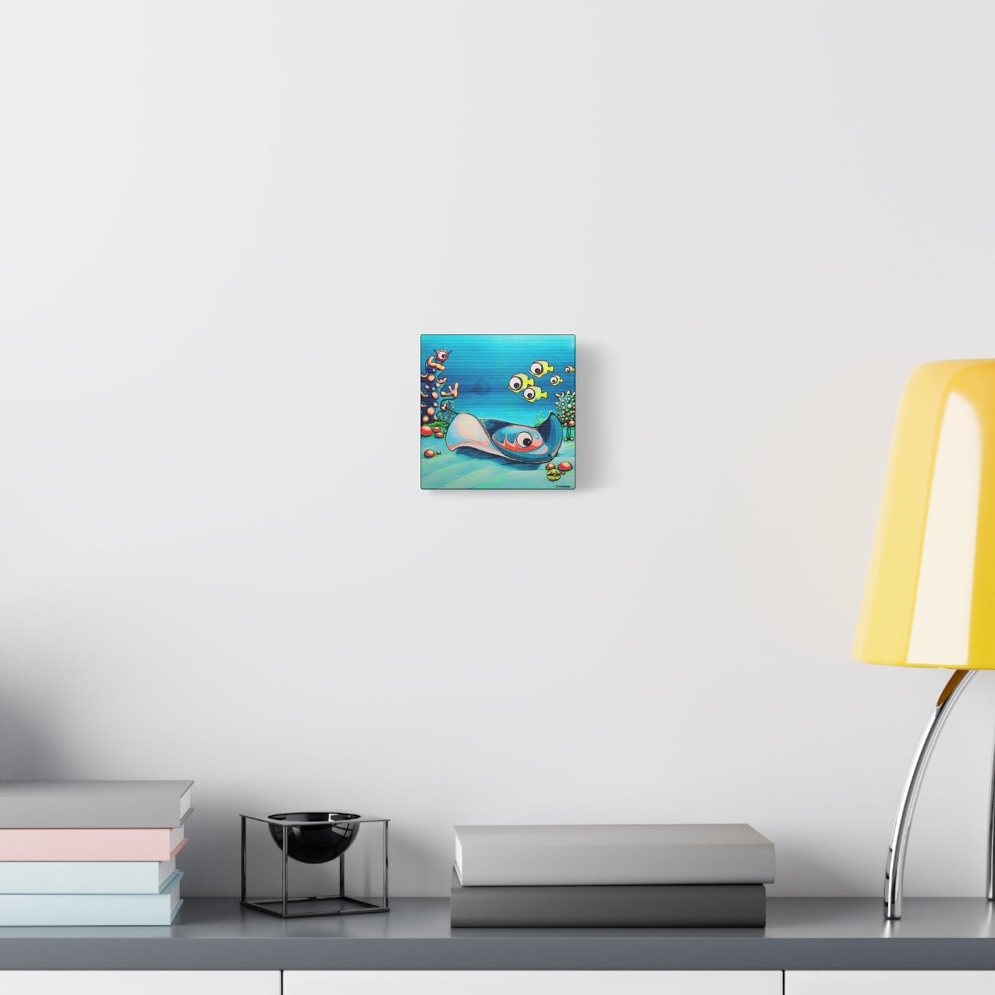 Cyclops Stingray Canvas Print, Original Artist Design, Home Decor Wall Art