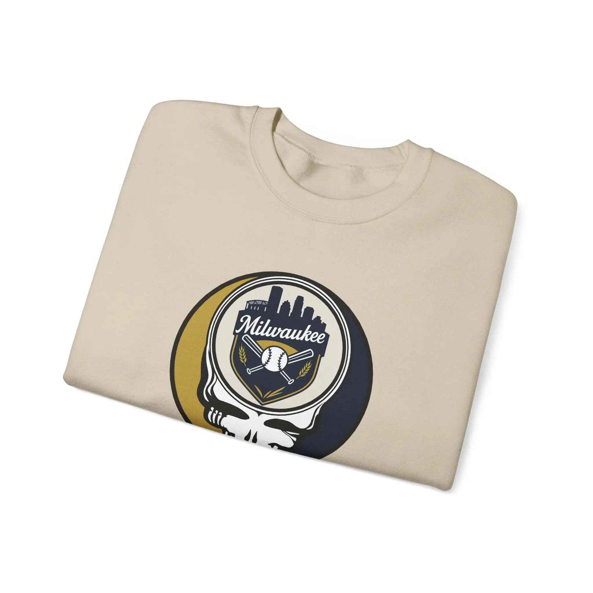 Milwaukee Brewers Original Stealie Grateful Dead Crewneck Grateful Dead Sweatshirt