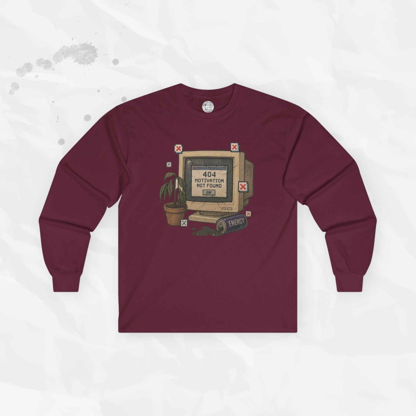 404: Motivation Not Found - Long Sleeve T-Shirt