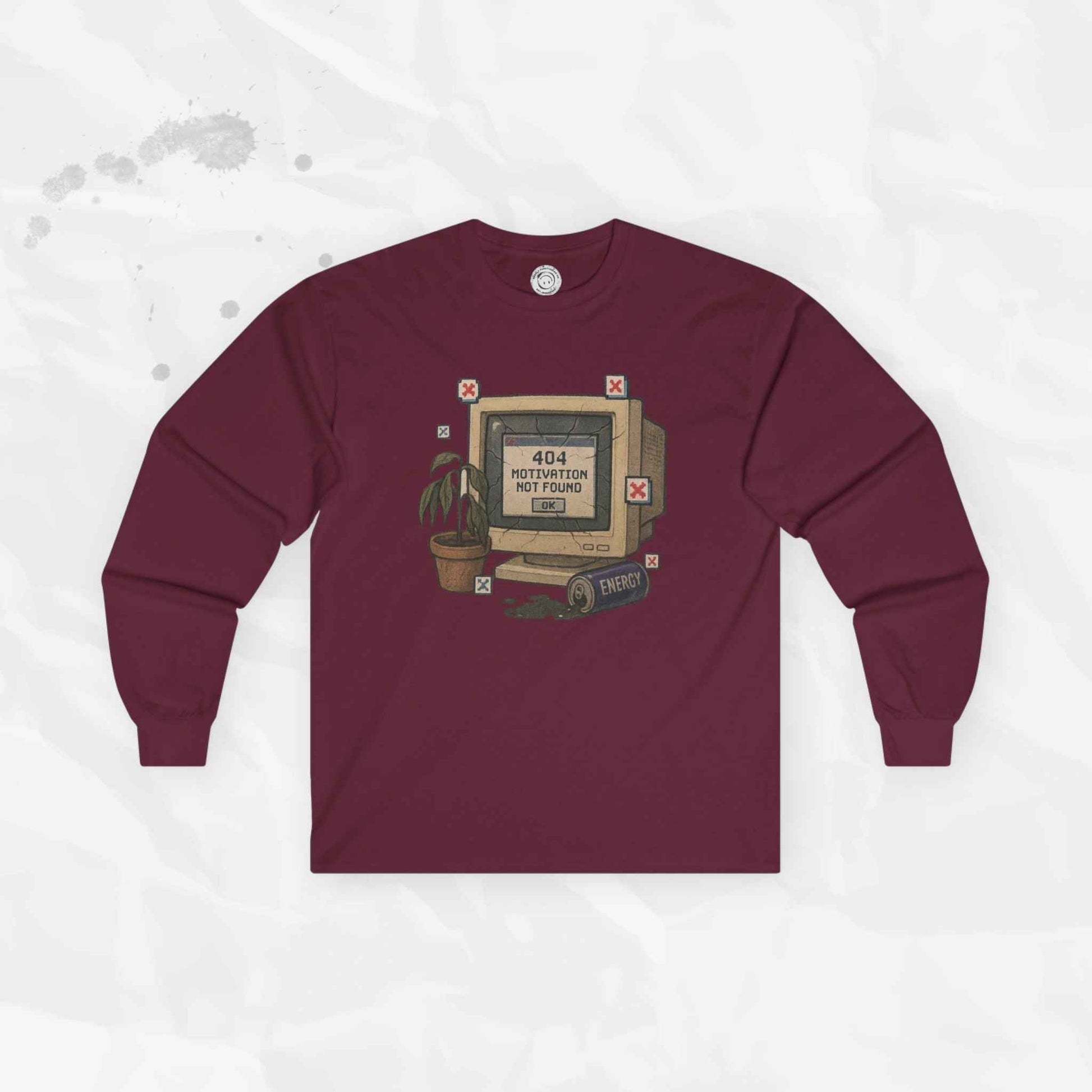 404: Motivation Not Found - Long Sleeve T-Shirt