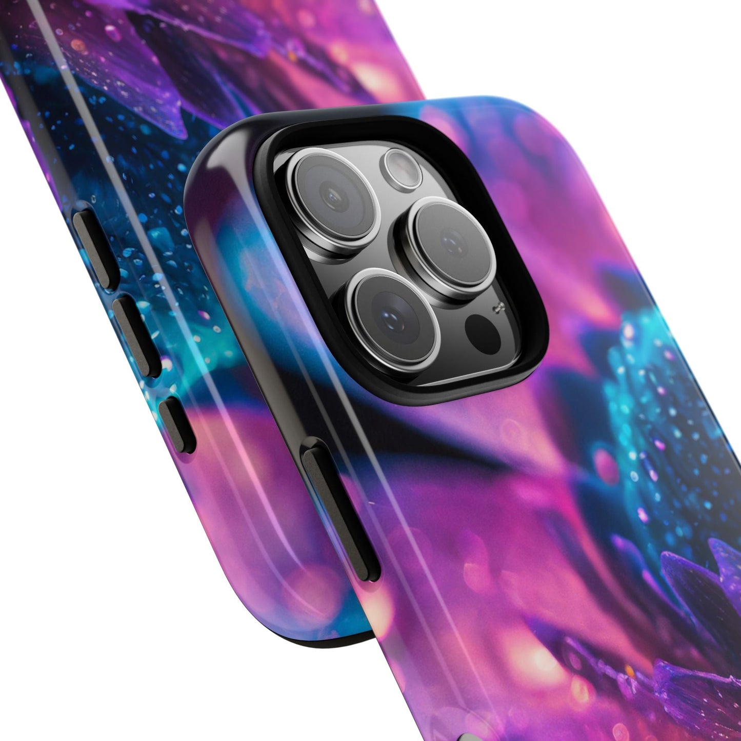 Vibrant Blue And Purple Flower Tough Phone Case