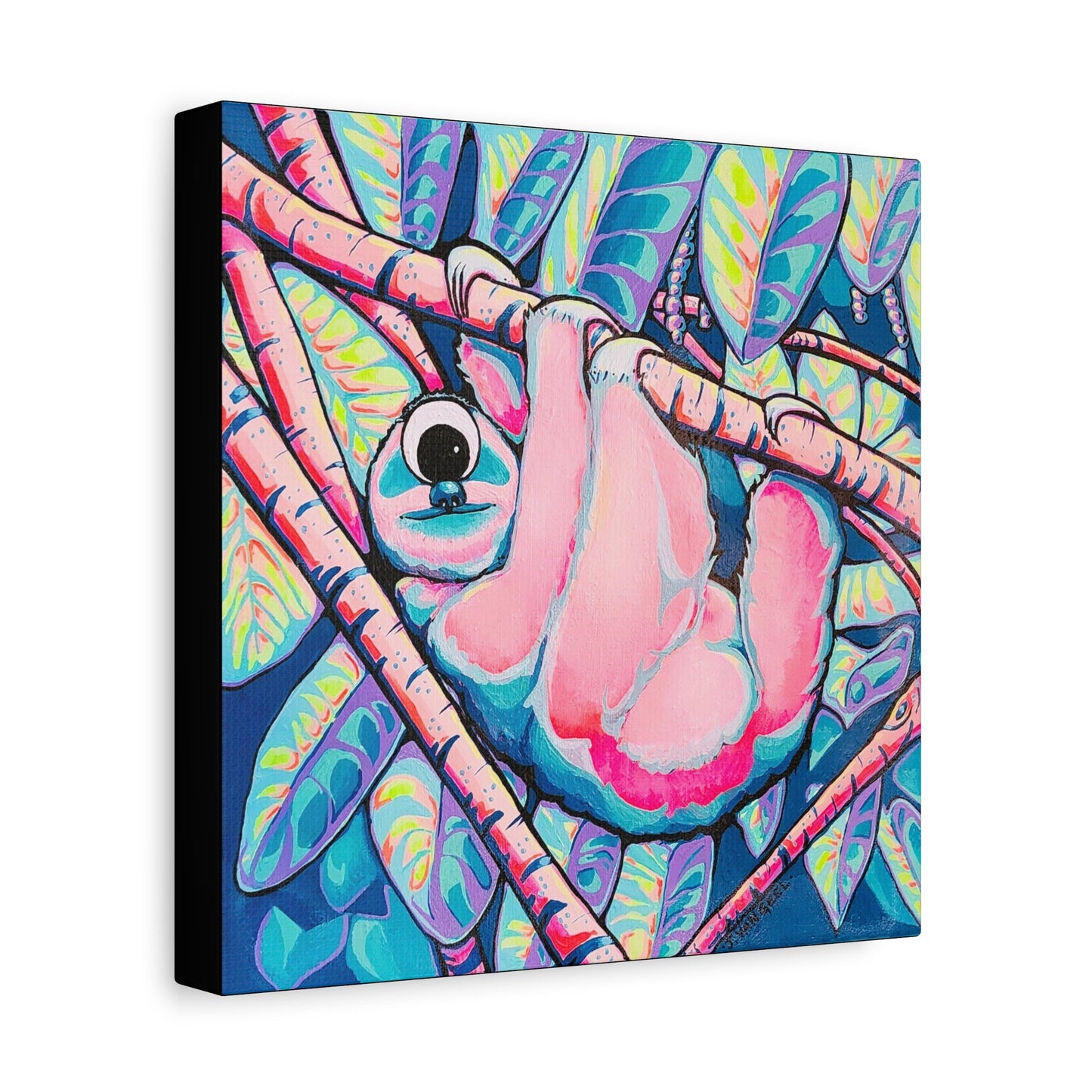 Cyclops Sloth Canvas Print, Original Artist Design, Home Decor, Wall Art