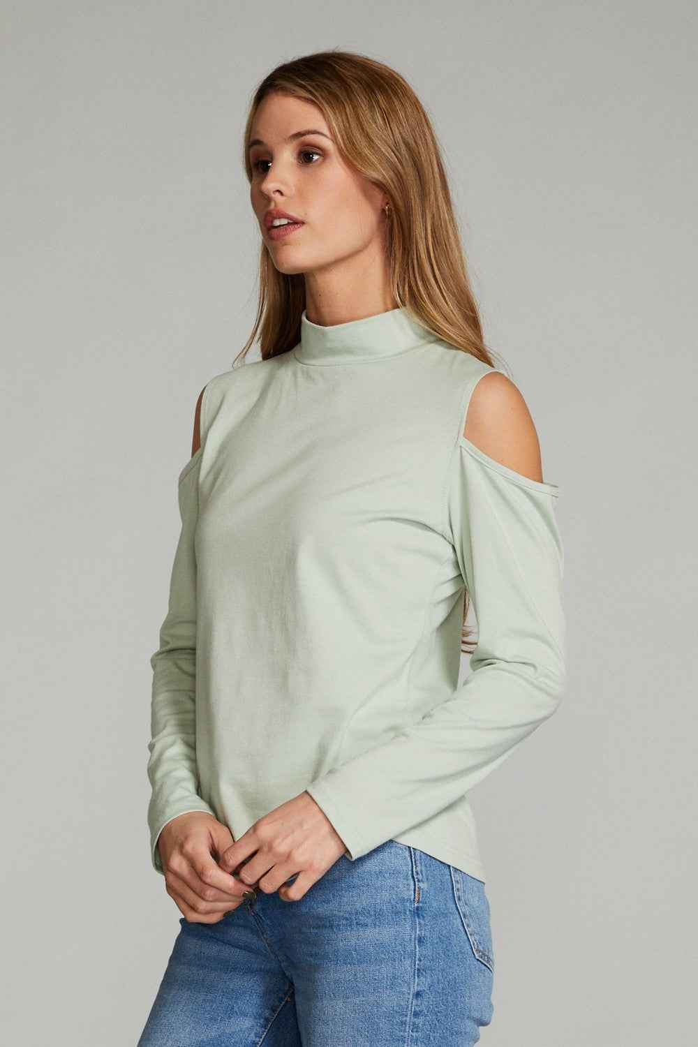 Cold shoulder long sleeve top