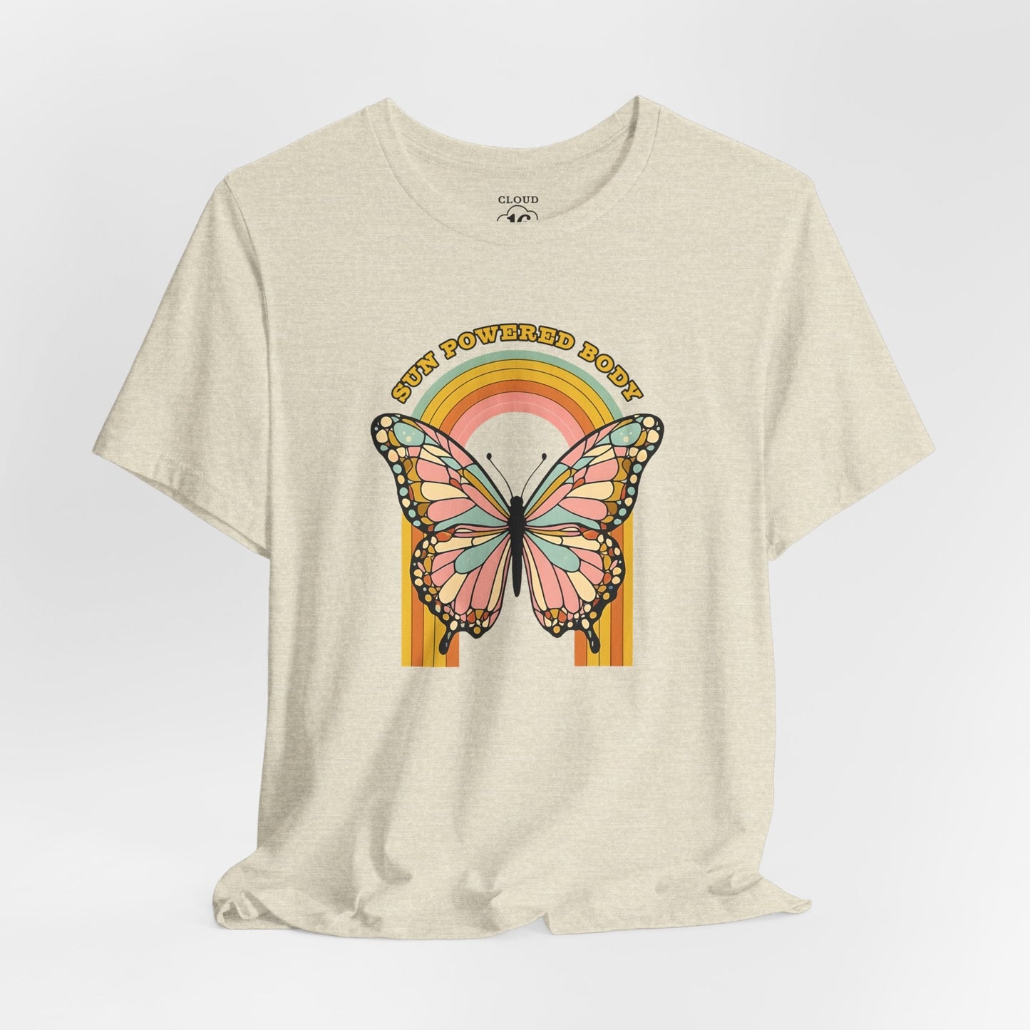 Butterfly Rainbow Women's T-Shirt - Vintage Graphic Tee for Nature Lovers