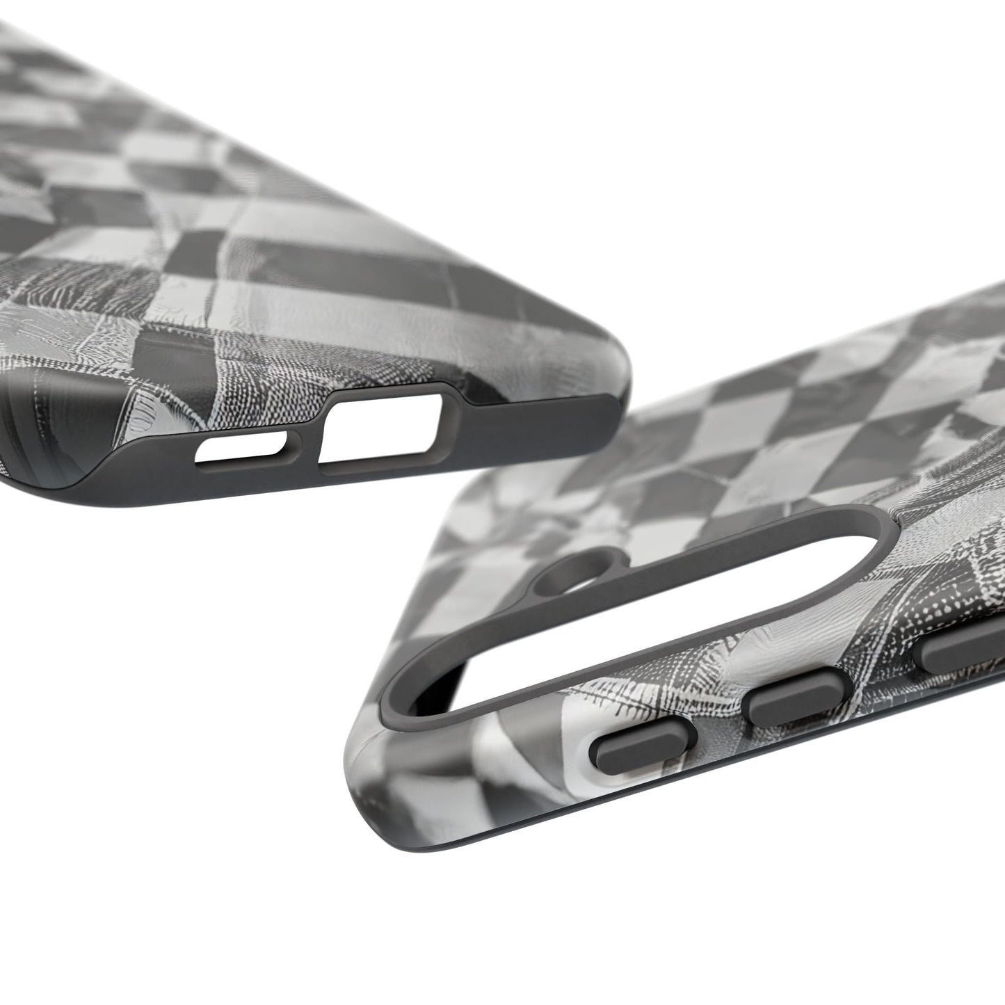 Abstract Checker Print Tough Phone Case