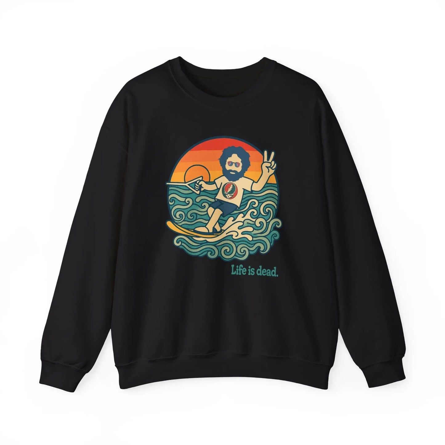 Waterskiin' Jerry Life is dead.® Crewneck