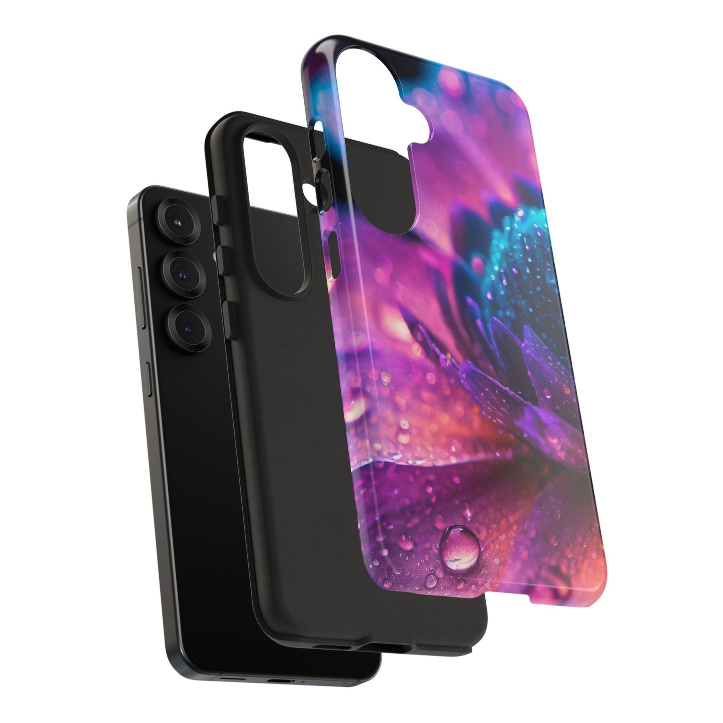 Vibrant Blue And Purple Flower Tough Phone Case