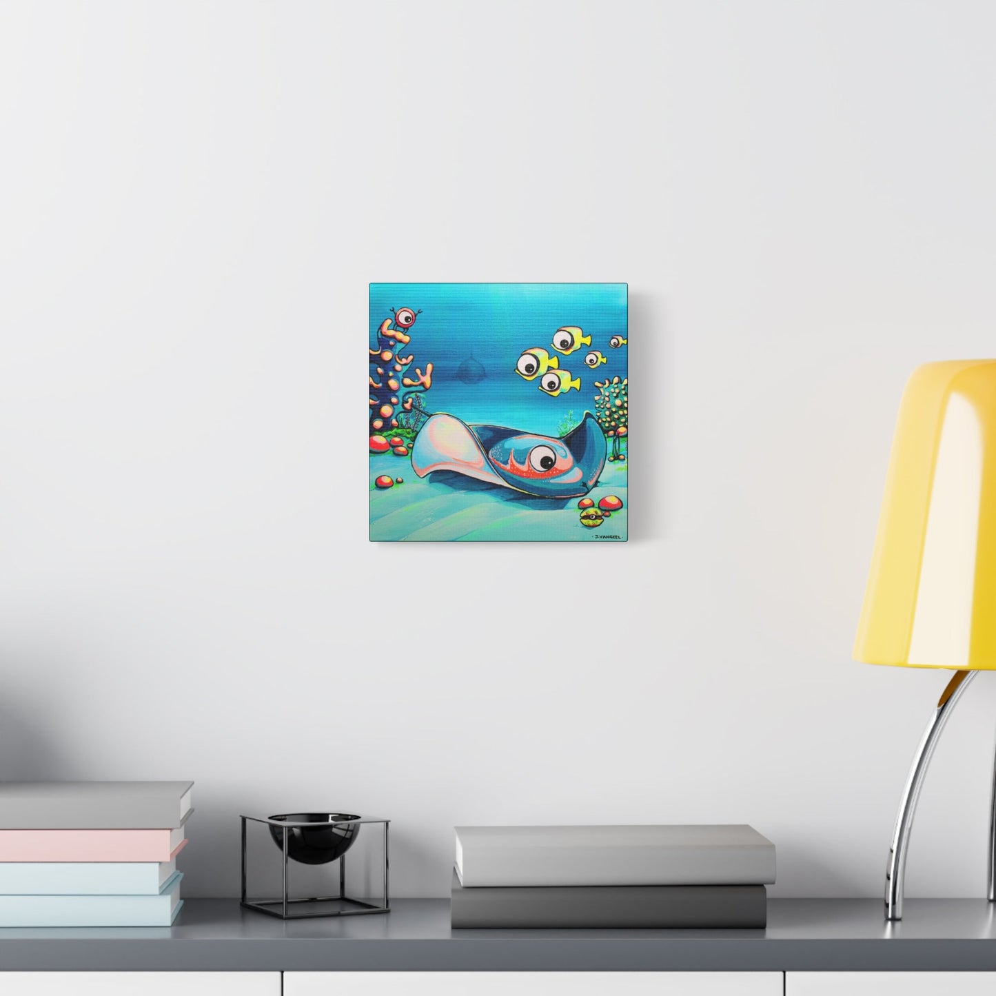 Cyclops Stingray Canvas Print, Original Artist Design, Home Decor Wall Art