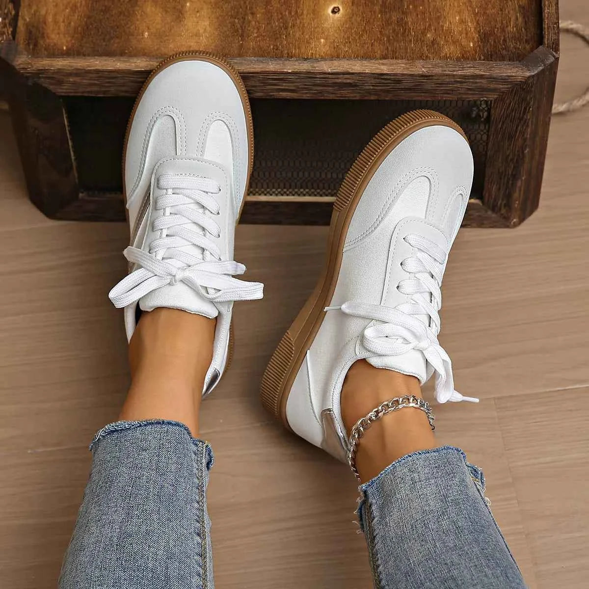 Lace Up Platform Sneakers