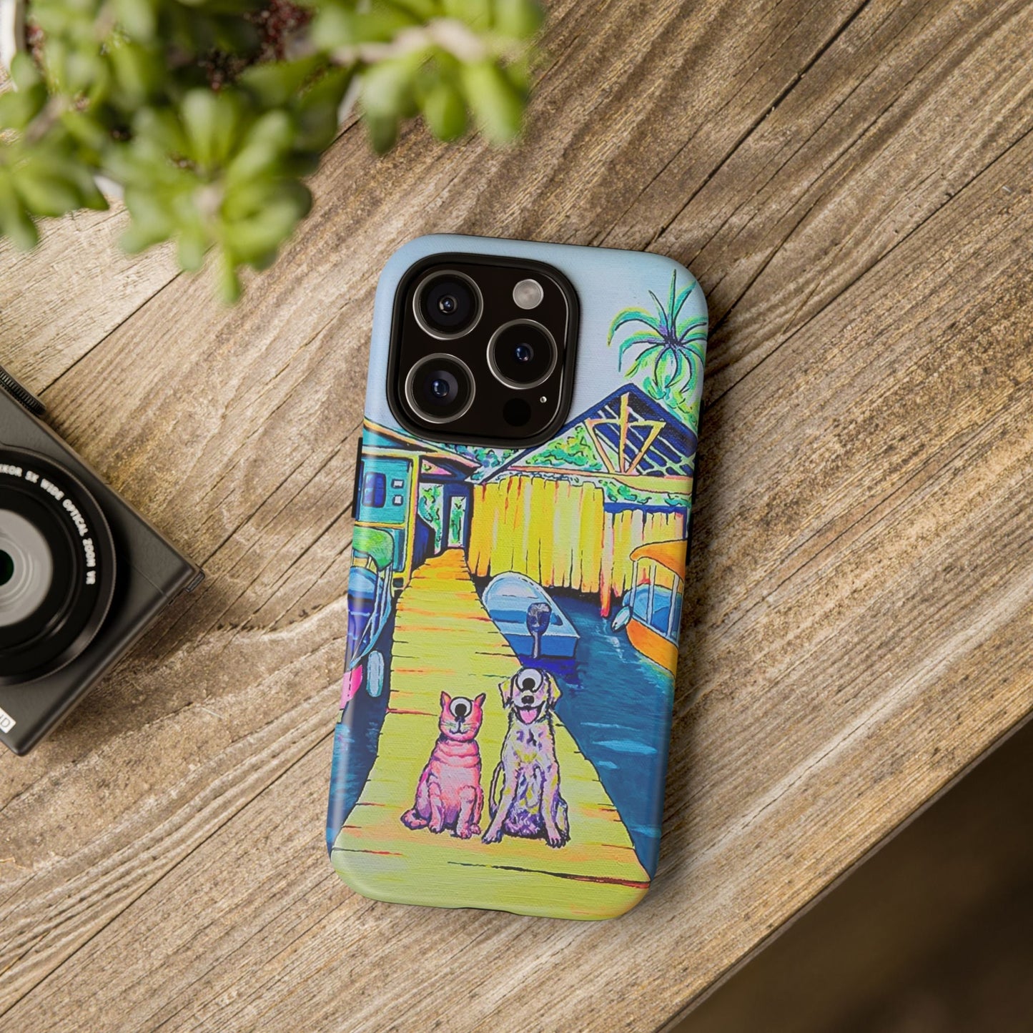 Cyclops Cat and Dog in Bocas Tough Phone Case