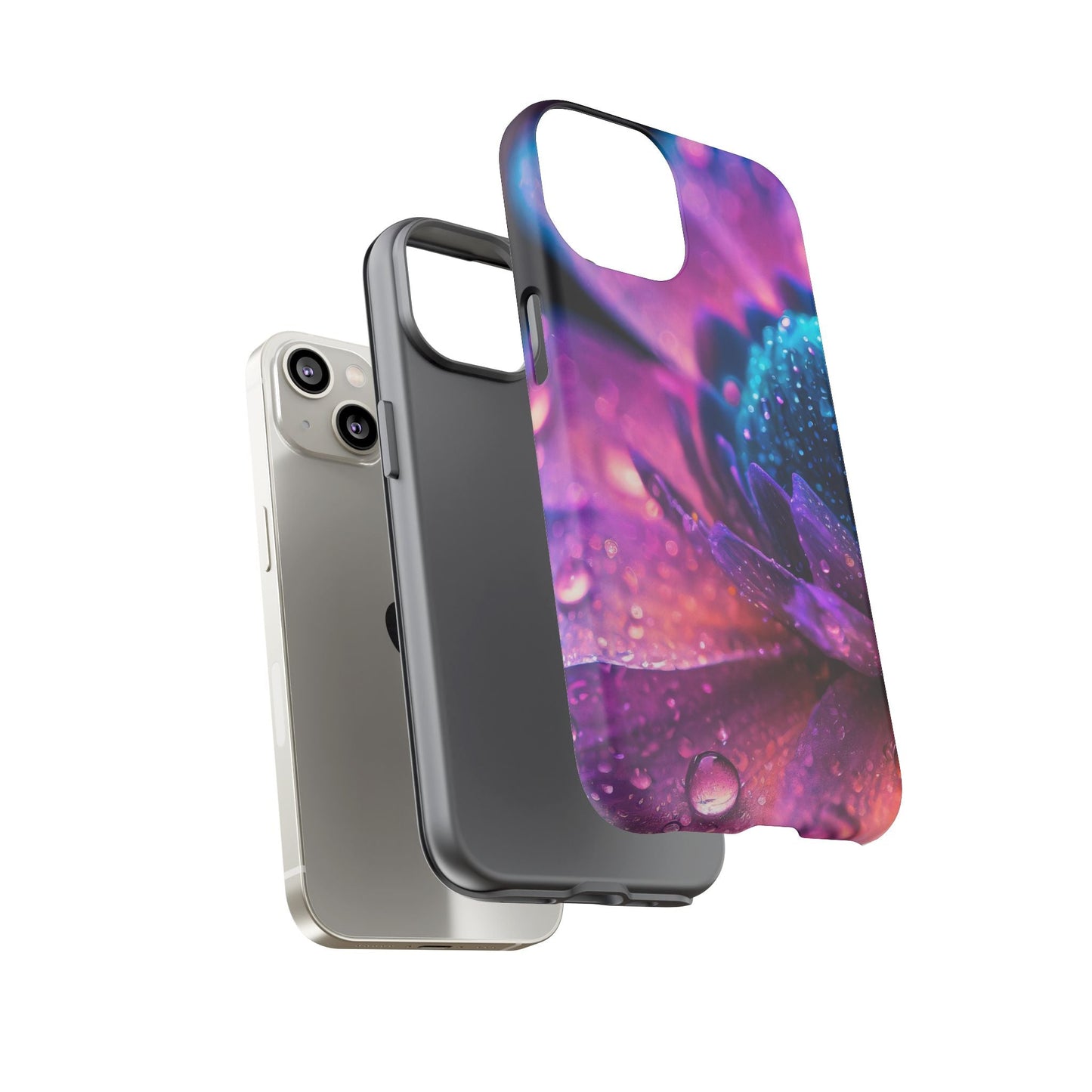 Vibrant Blue And Purple Flower Tough Phone Case