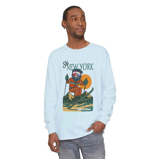 Ski New York - Life is dead.® Mountain Collection Garment-Dyed Long Sleeve T-Shirt