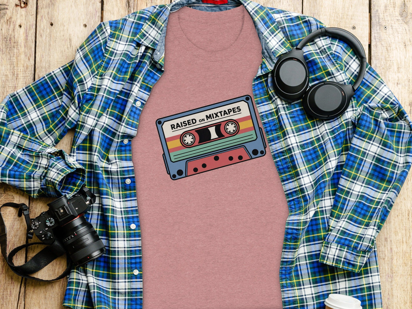 Raised On Mixtapes Retro Cassette T-Shirt
