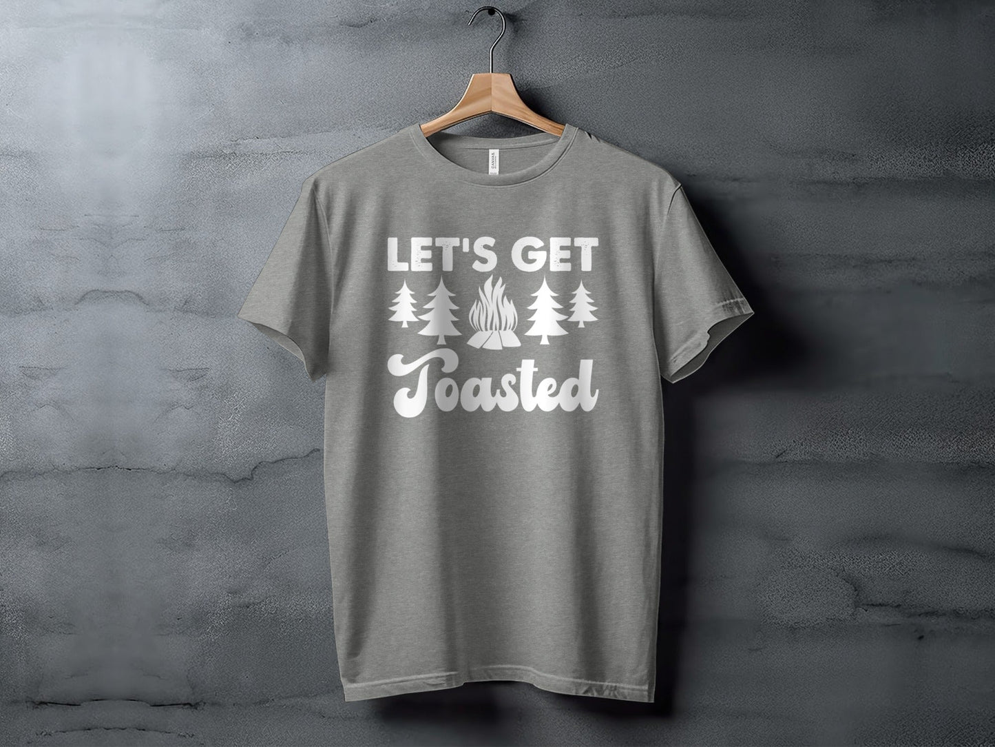 Lets Get Toasted Outdoors Bonfire Forest Fun T-Shirt