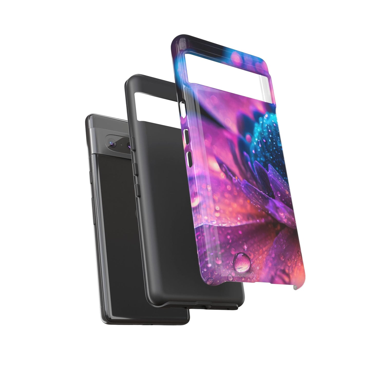 Vibrant Blue And Purple Flower Tough Phone Case