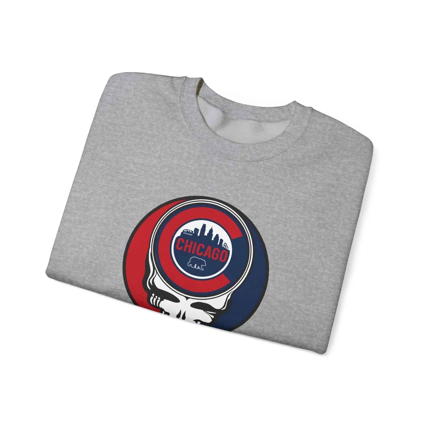 Chicago Cubs Original Stealie Grateful Dead Crewneck Grateful Dead Sweatshirt