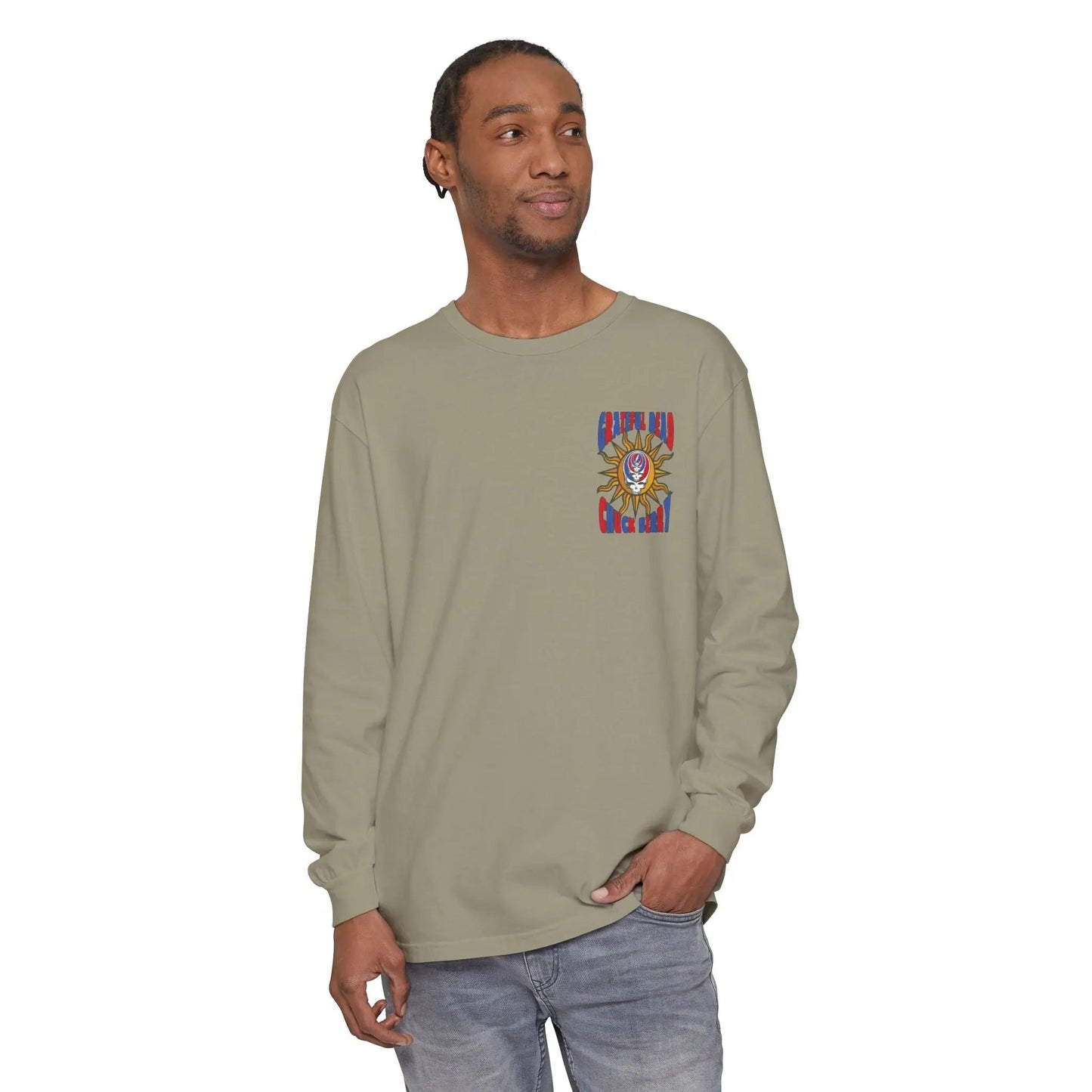 Chuck Berry Grateful Dead Concert Garment-Dyed Long Sleeve T-Shirt