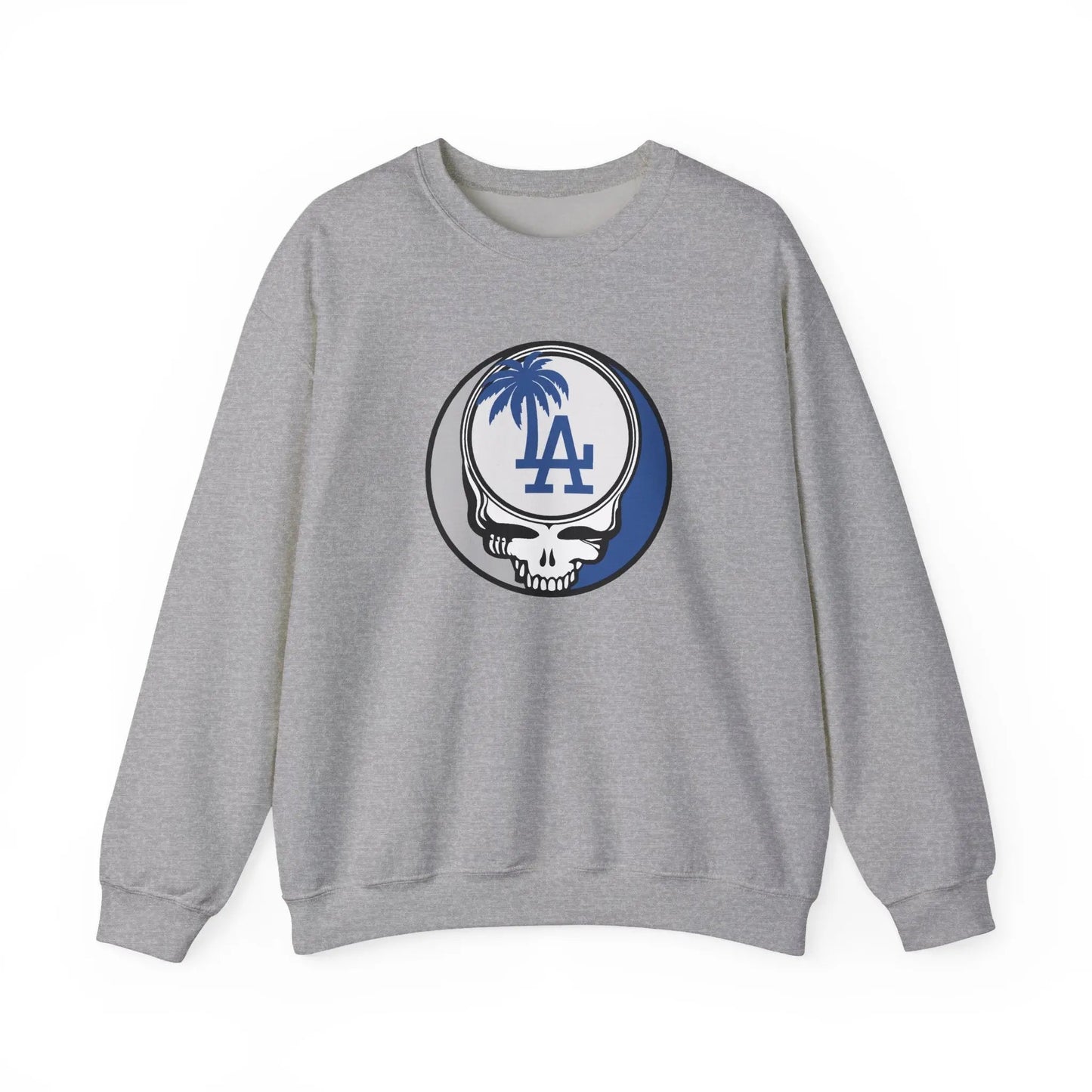 Los Angeles Dodgers Original Stealie Grateful Dead Crewneck Grateful Dead Sweatshirt