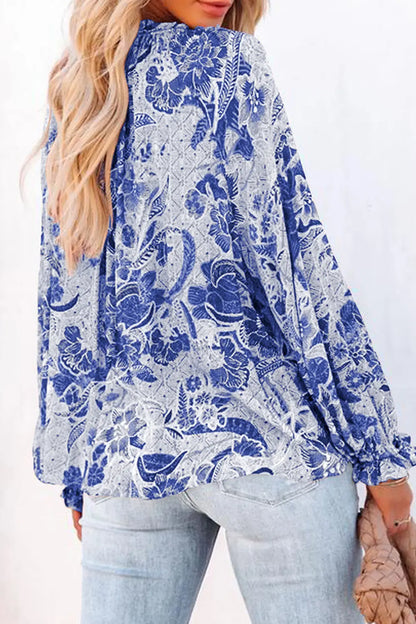Bethany Floral Flounce Sleeve Blouse