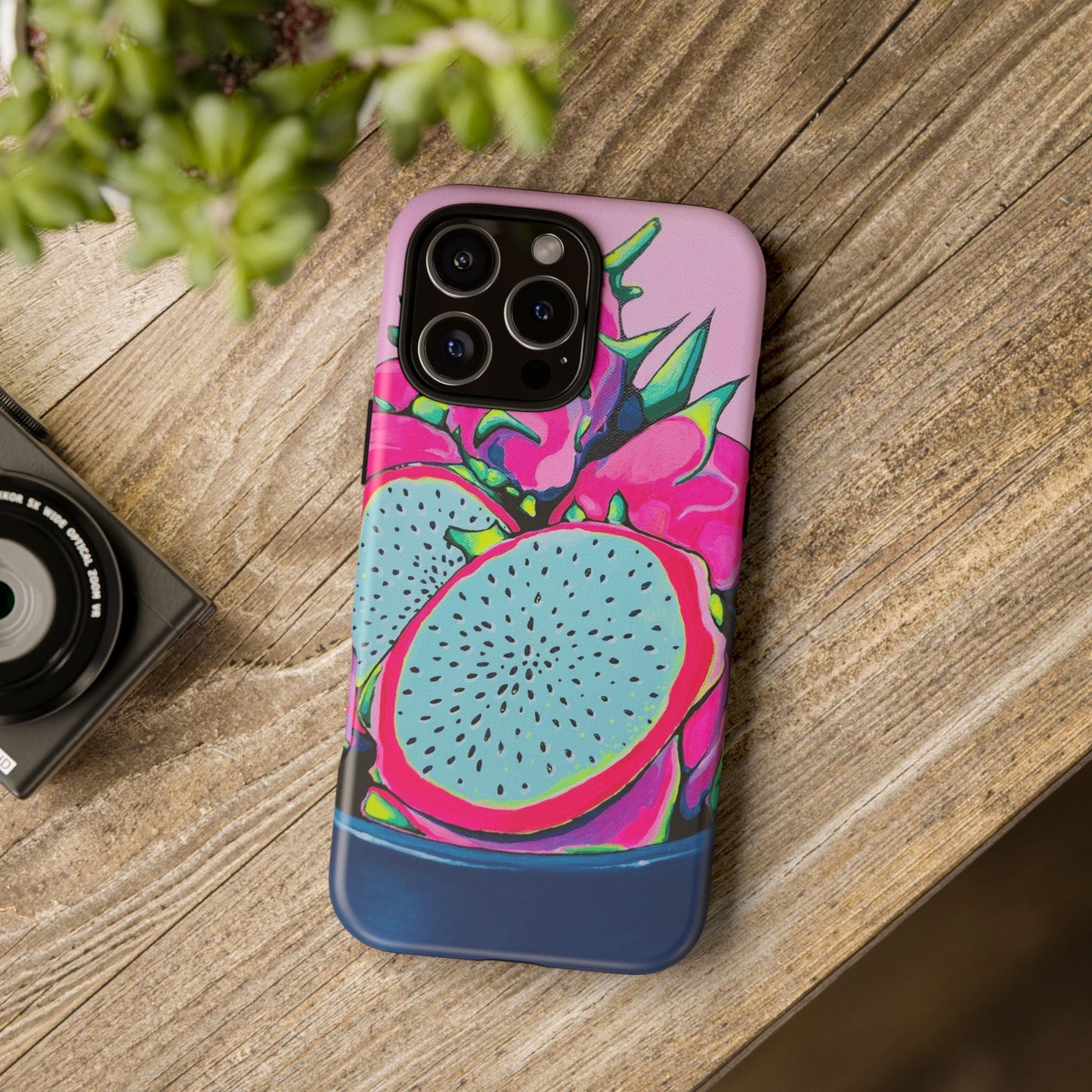 Neon Pink Dragon Fruit Tough Phone Case