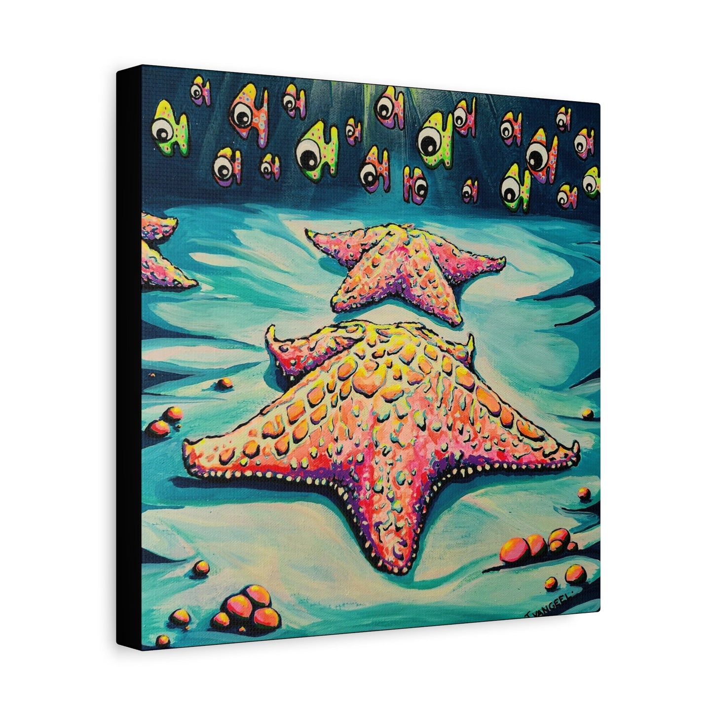 Cyclops Starfish Canvas Print, Original Artist Design, Home Decor, Wall Art