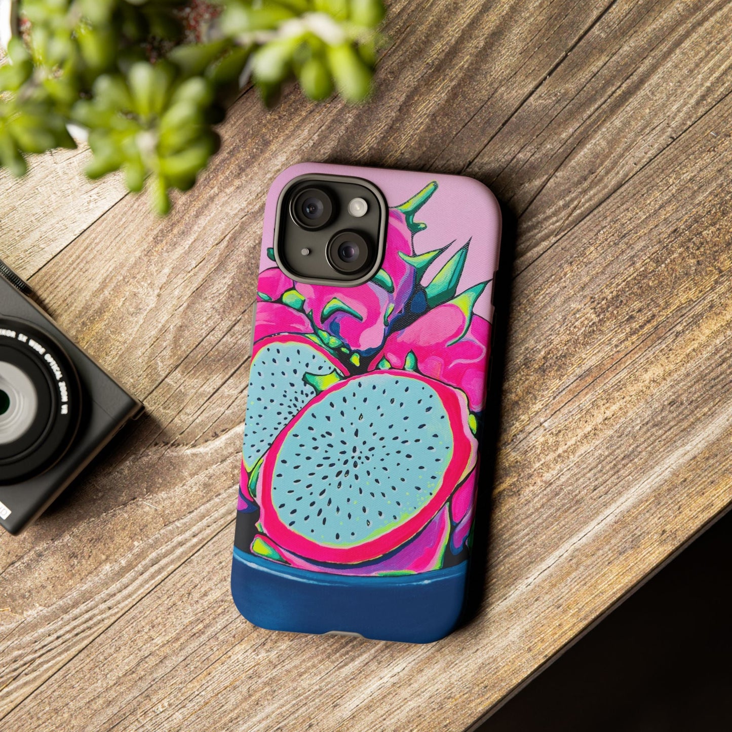 Neon Pink Dragon Fruit Tough Phone Case