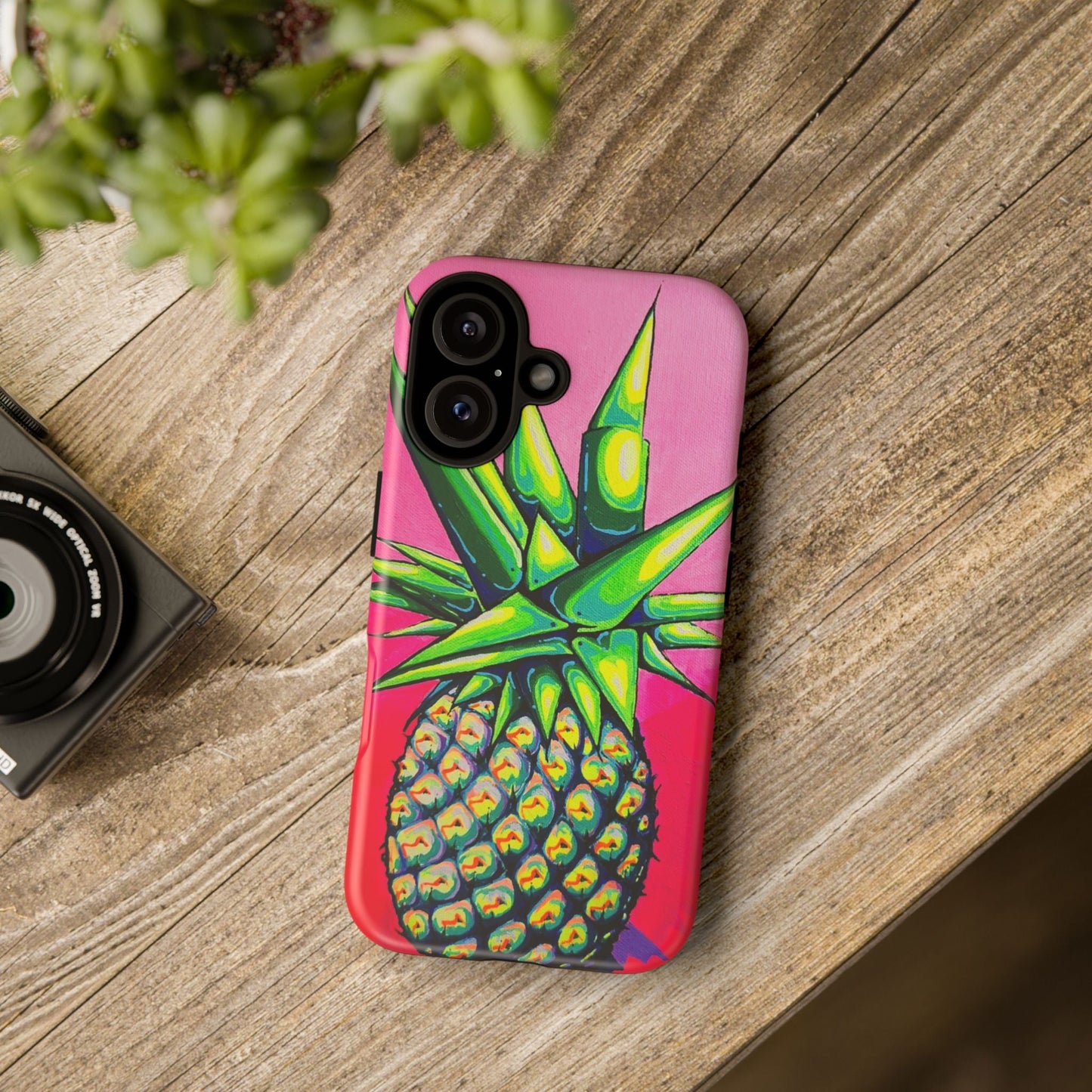 Neon Pineapple Tough Phone Case