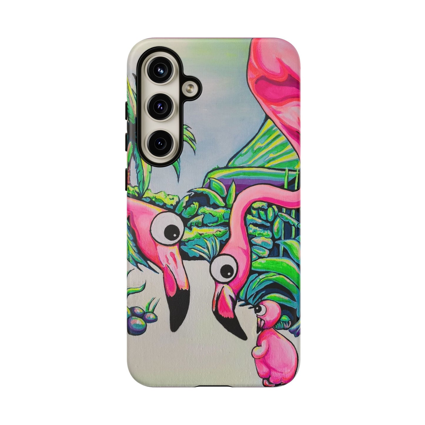 Cyclops Flamingo Family Tough Phone Case