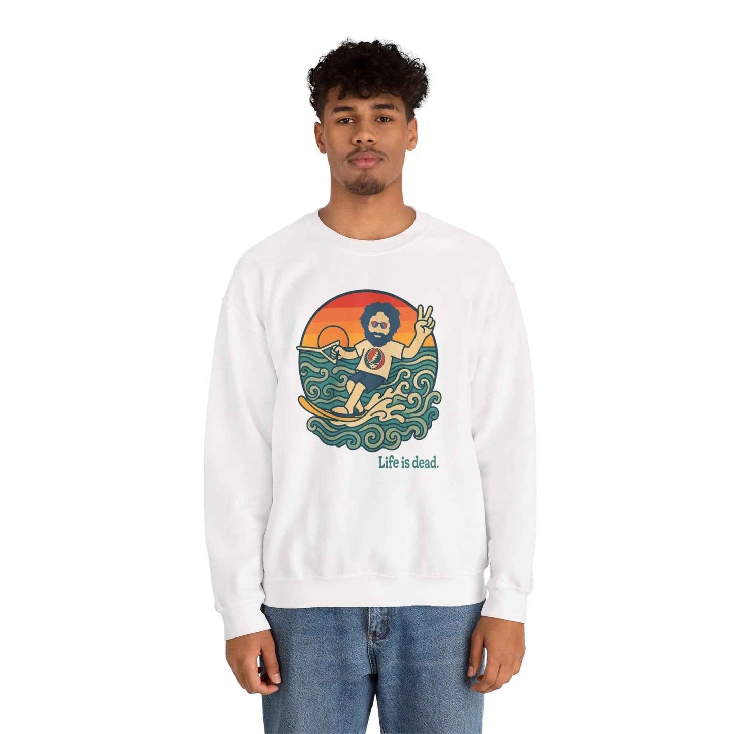 Waterskiin' Jerry Life is dead.® Crewneck