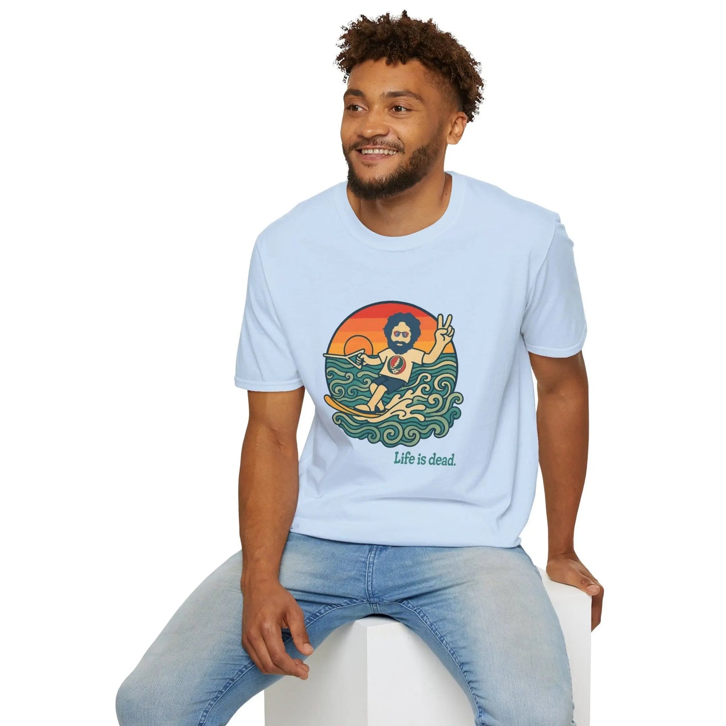Jerry's Ridin' The Wake Life is dead.® Grateful Dead T-Shirt