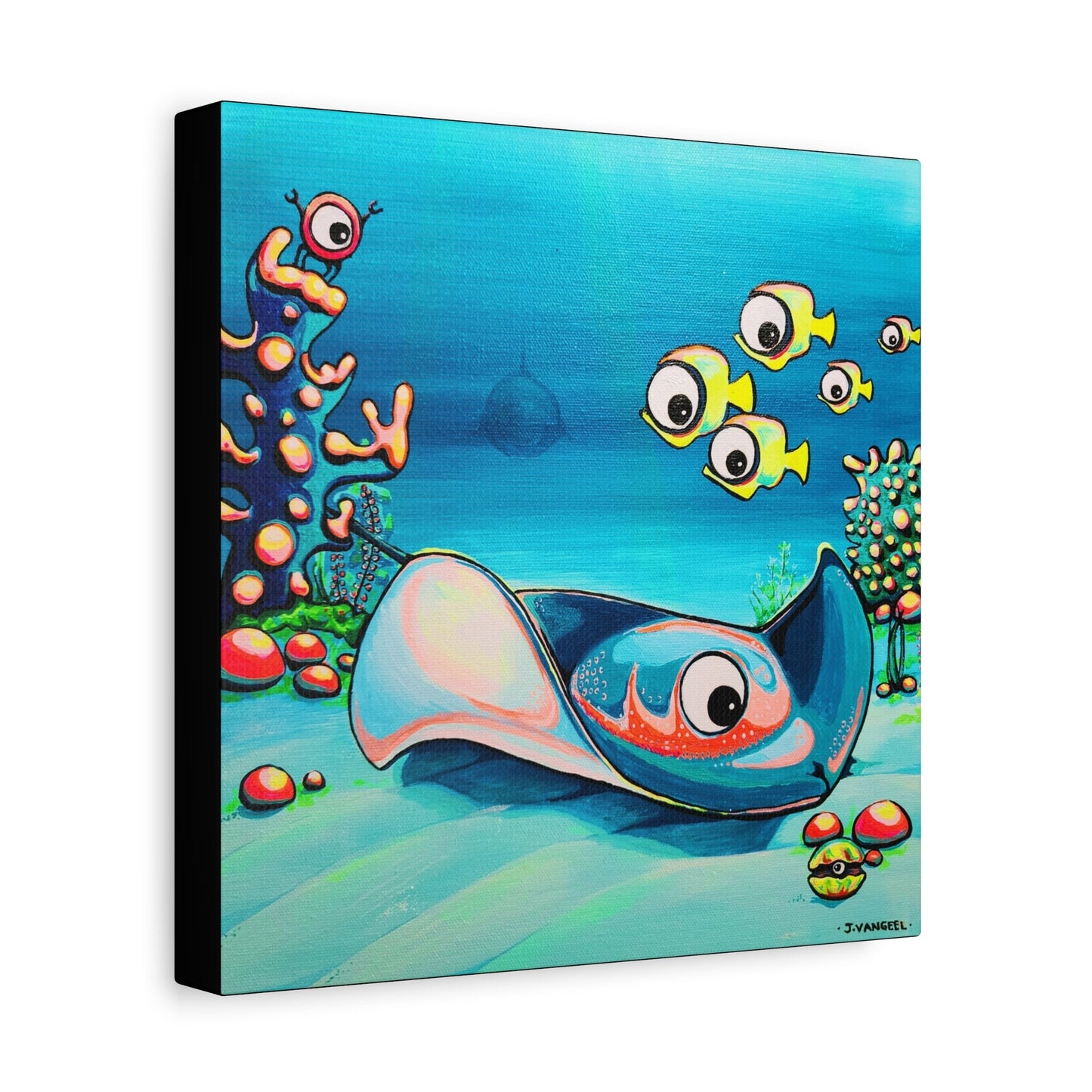 Cyclops Stingray Canvas Print, Original Artist Design, Home Decor Wall Art