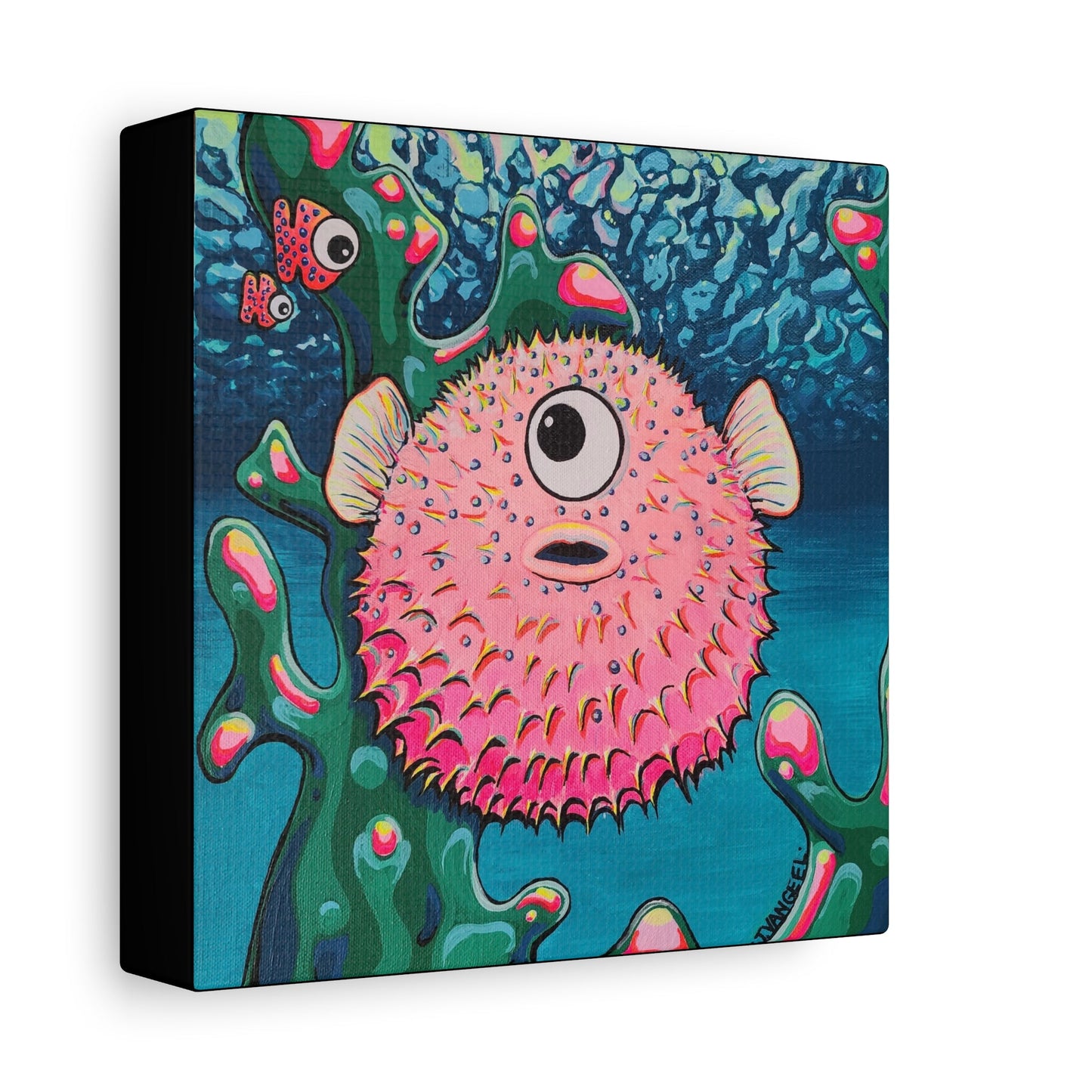Cyclops Pufferfish Canvas Print - Home Decor Wall Art