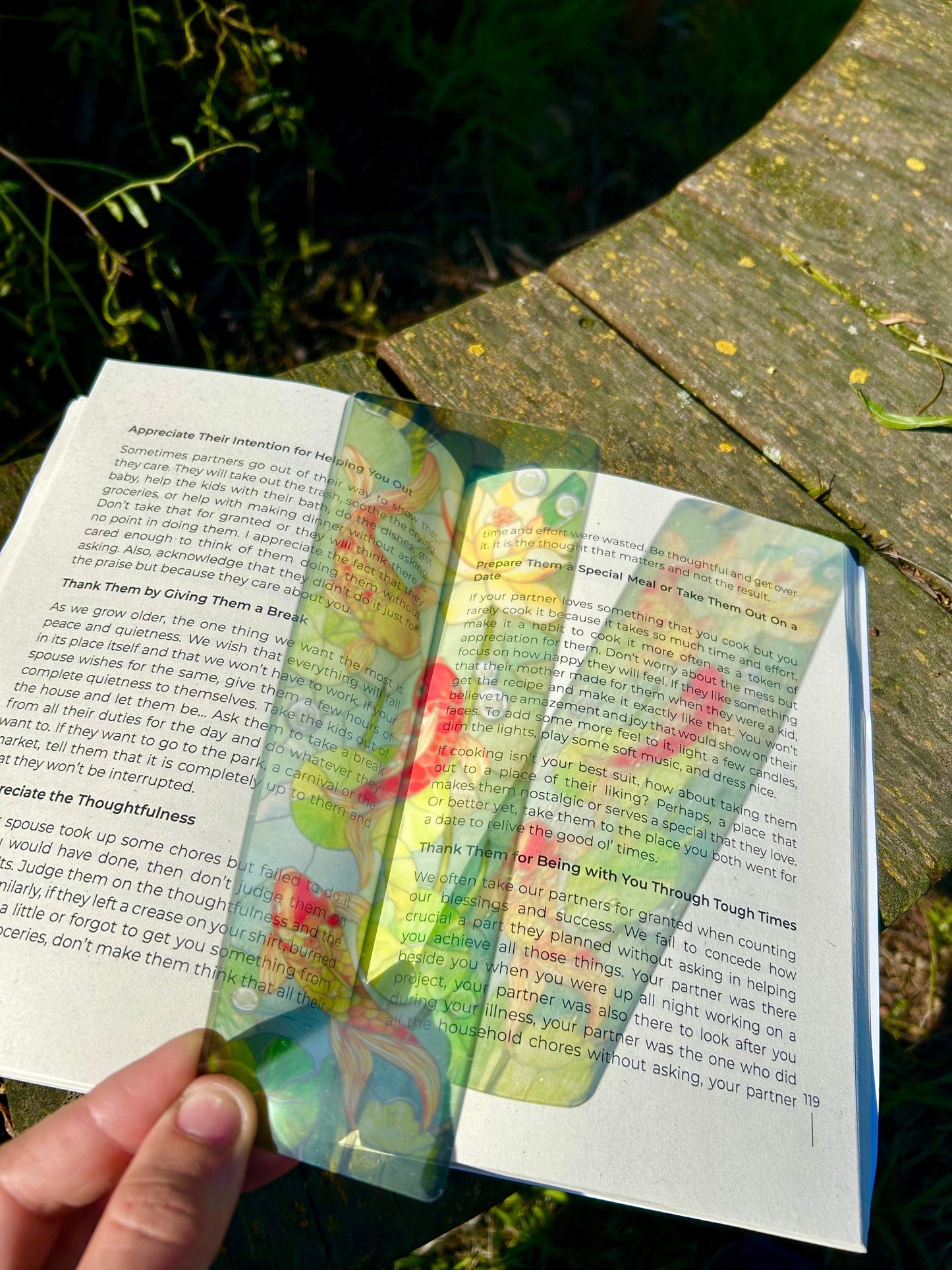 Koi Fish Pond Bookmark – Tranquil Water Garden, Zen Aesthetic, Japanese Art, Book Lover Gift, Nature-Inspired, Unique Reading Accessory