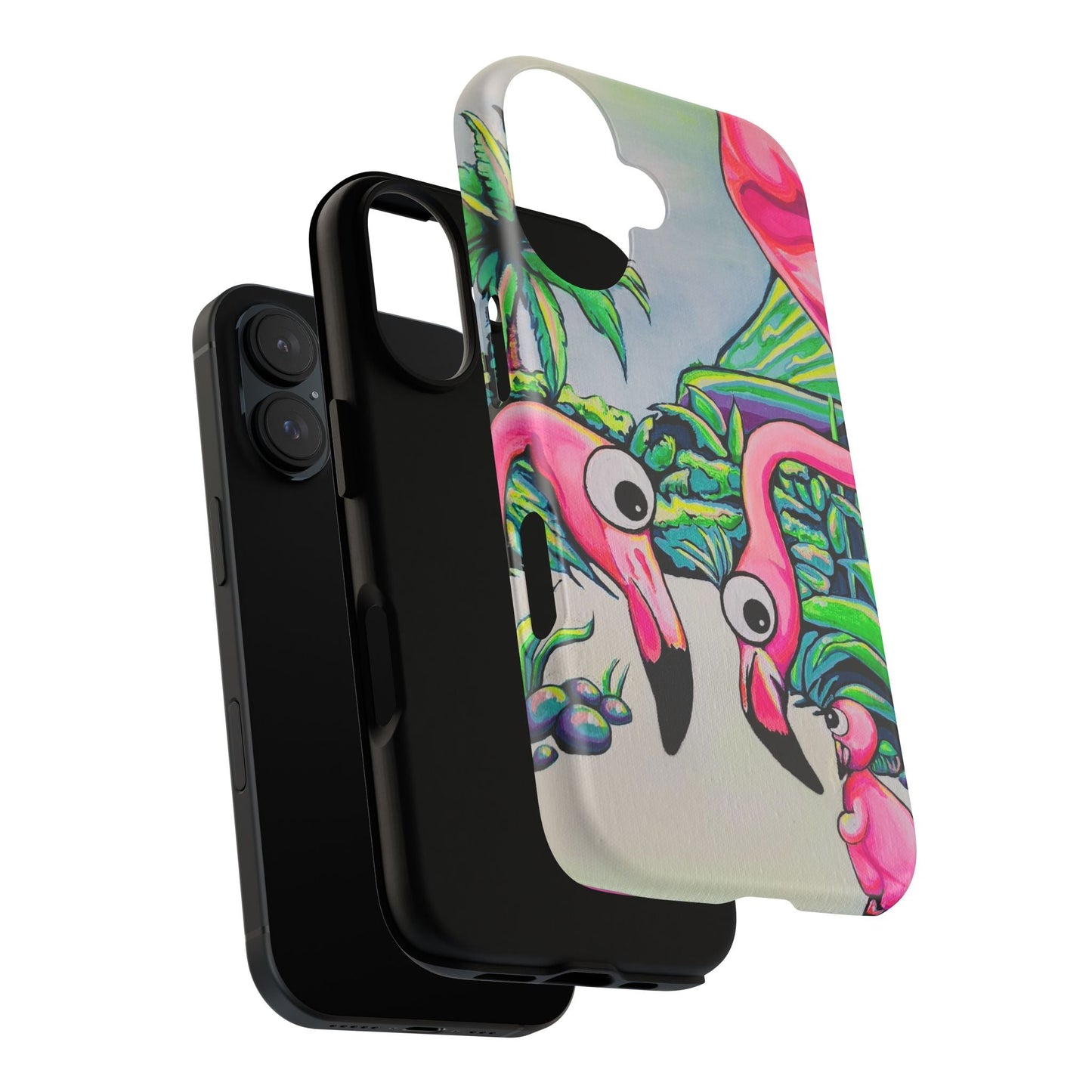 Cyclops Flamingo Family Tough Phone Case