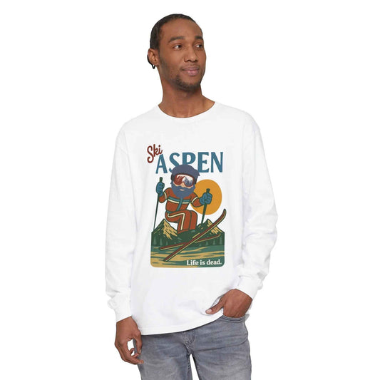 Ski Aspen - Life is dead.® Mountain Collection Garment-Dyed Long Sleeve T-Shirt