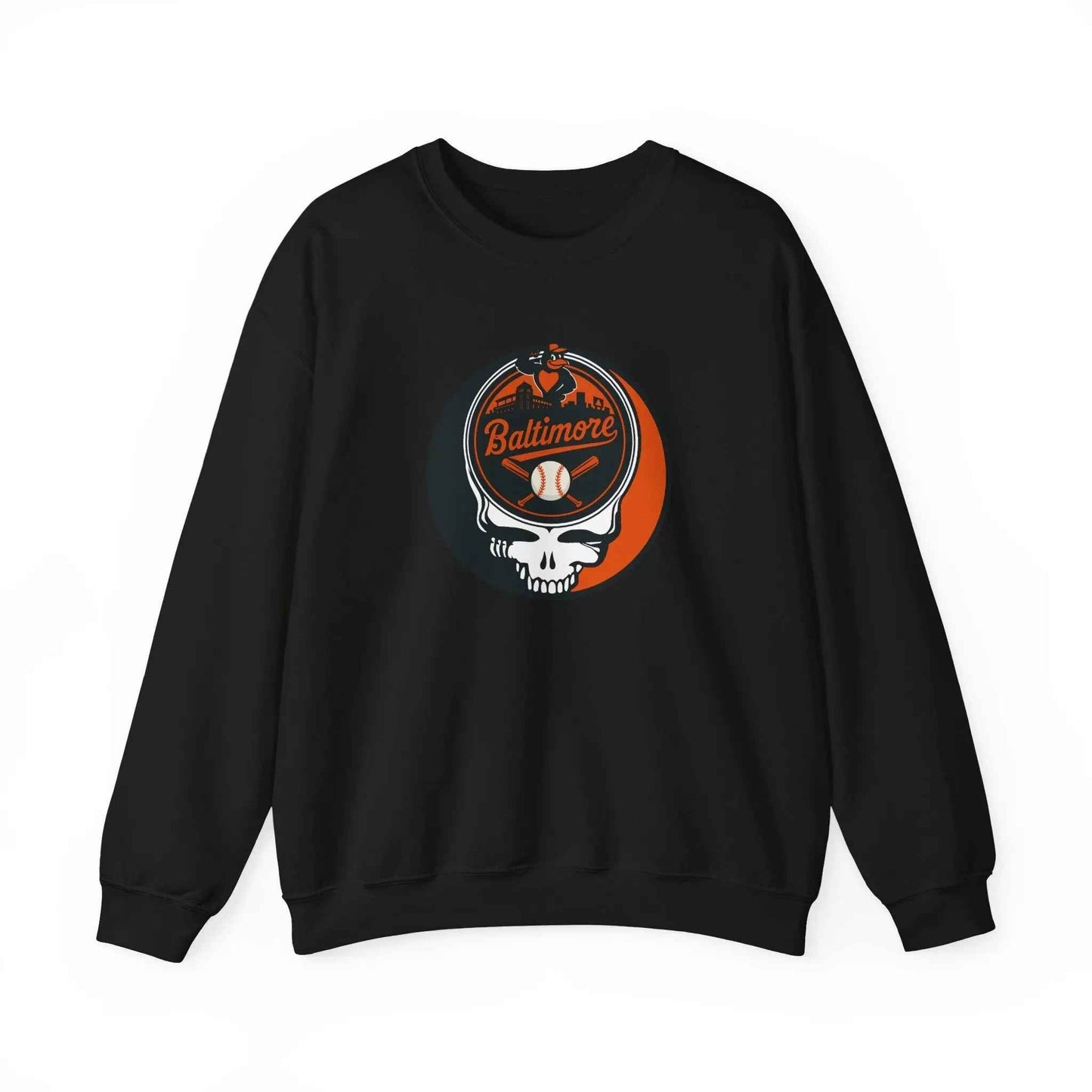 Baltimore Orioles Original Stealie Grateful Dead Crewneck Grateful Dead Sweatshirt
