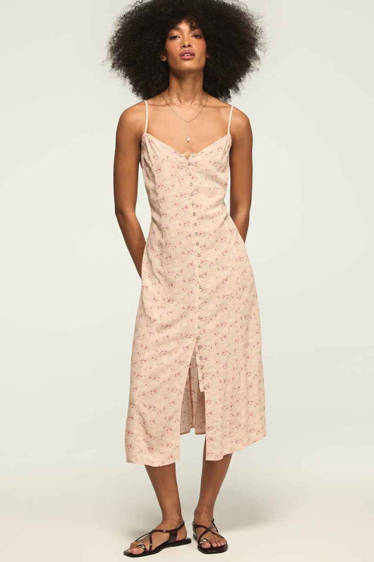 [158103-690] WOMENS LUCKY BRAND FESTIVAL PRINTED SIMONE SLIP DRESS