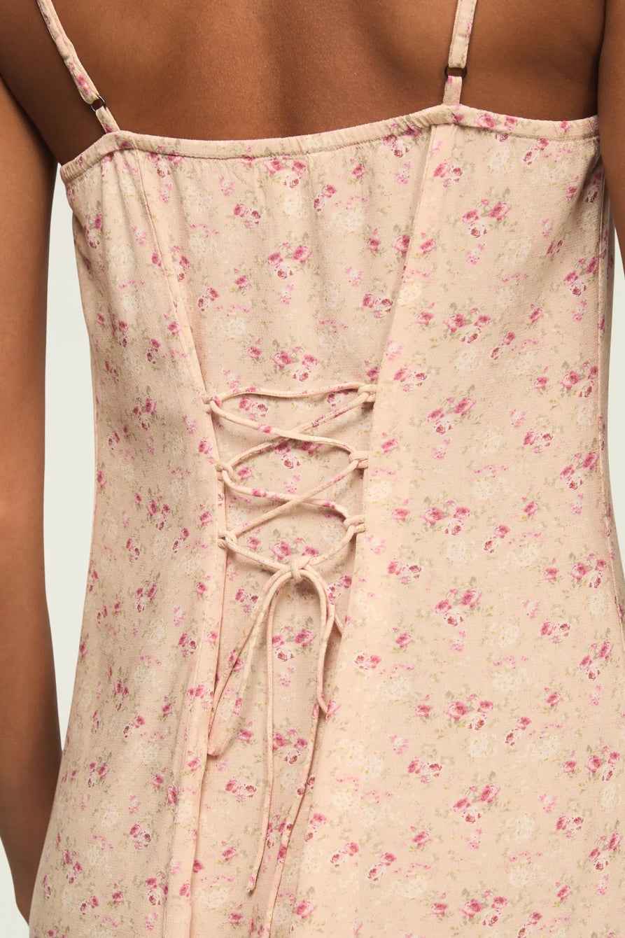 [158103-690] WOMENS LUCKY BRAND FESTIVAL PRINTED SIMONE SLIP DRESS