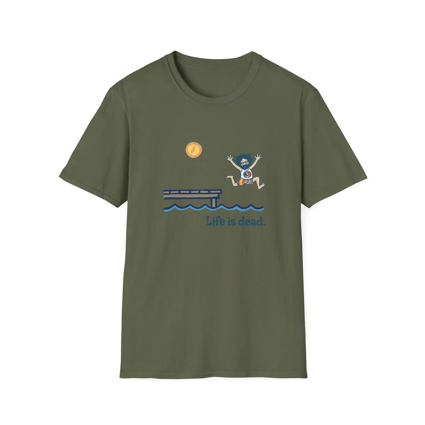 Life is dead.® Jerry's Playin' At the Lake Grateful Dead T-Shirt