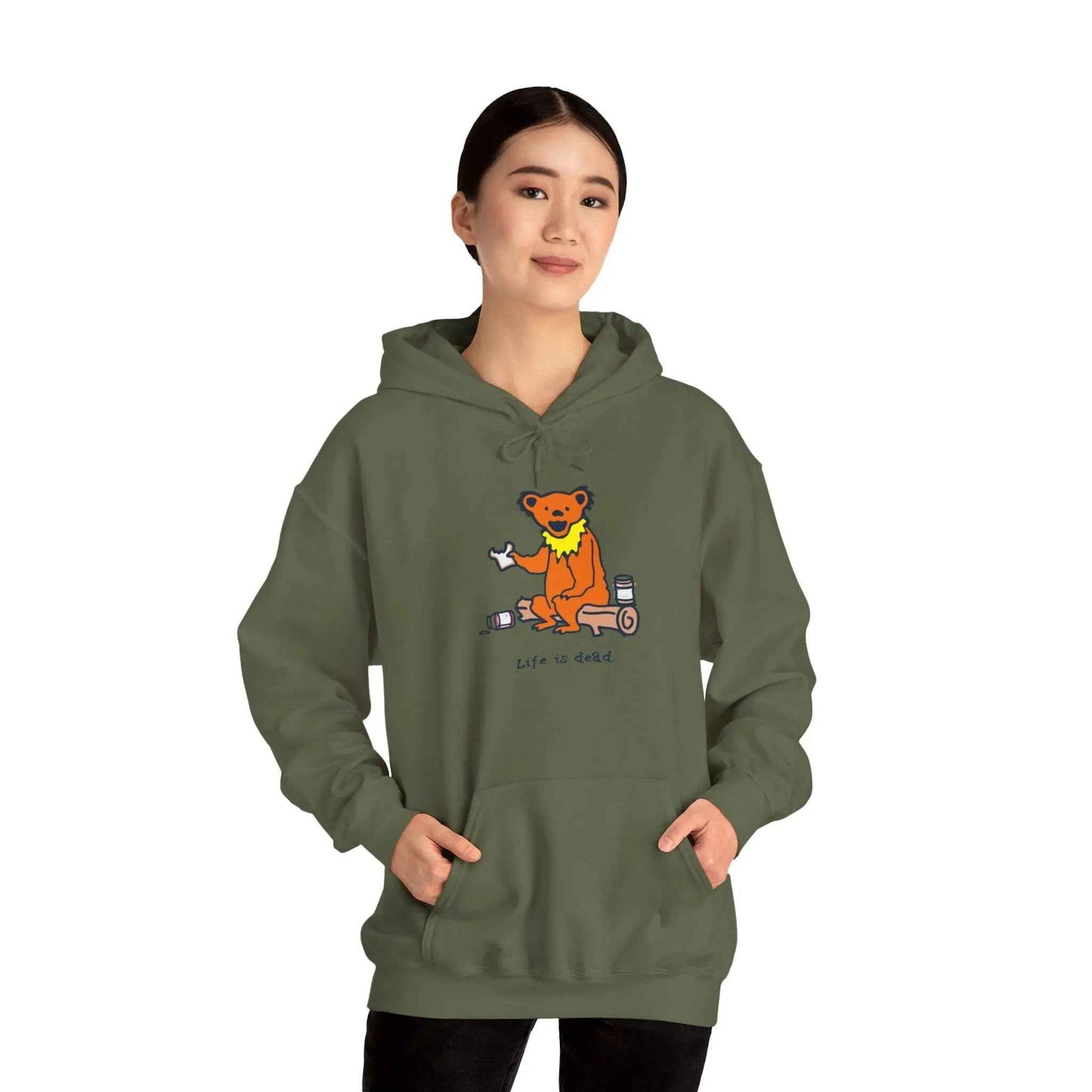 Life is dead.® Snackin' Bear Grateful Dead Hoodie
