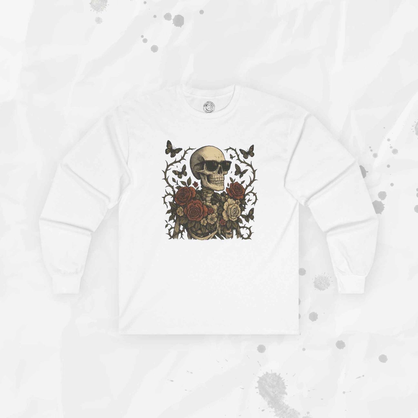 Floral Skull Garden - Long Sleeve T-Shirt