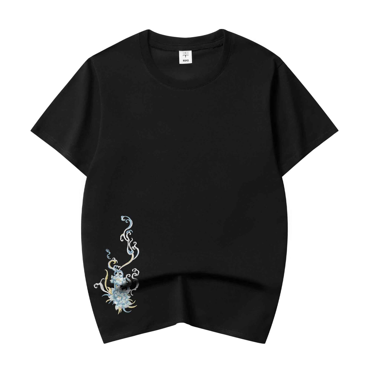 ET517 Blue Kirin Embroidered Tee
