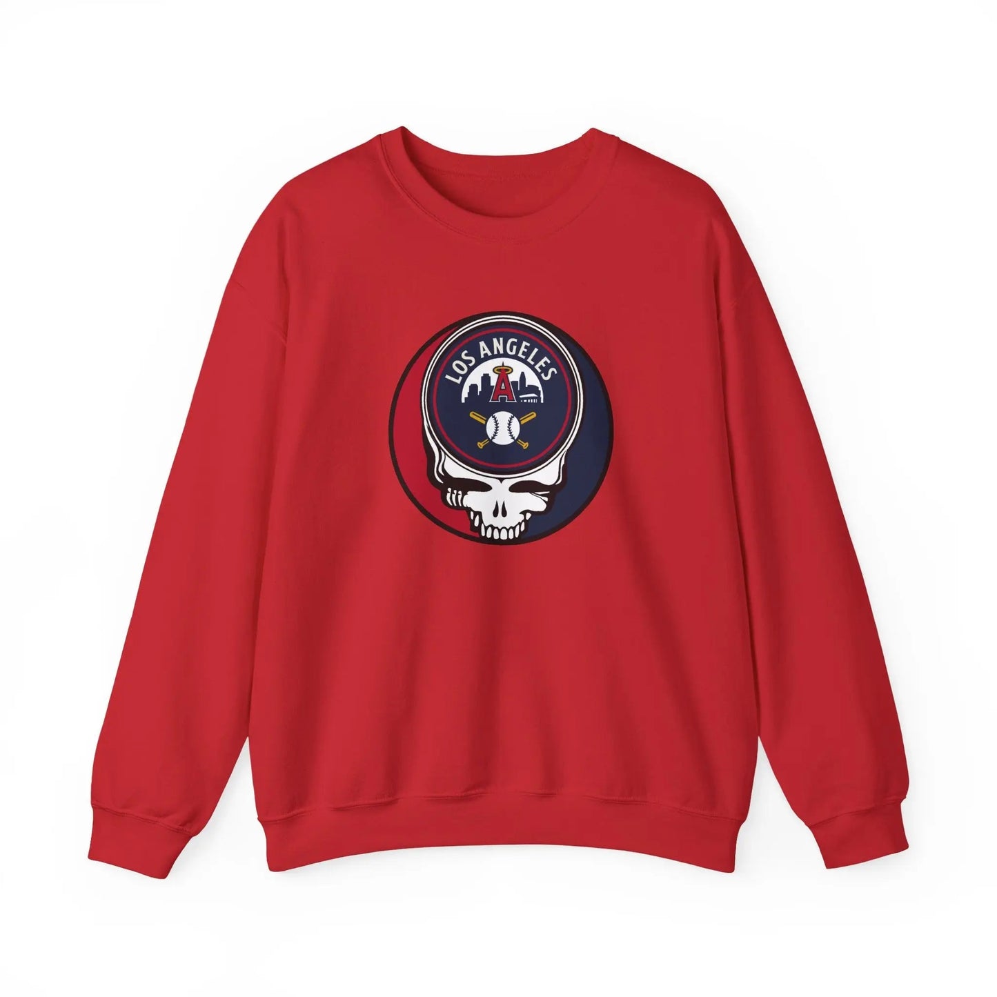 Los Angeles Angels Original Stealie Grateful Dead Crewneck Grateful Dead Sweatshirt