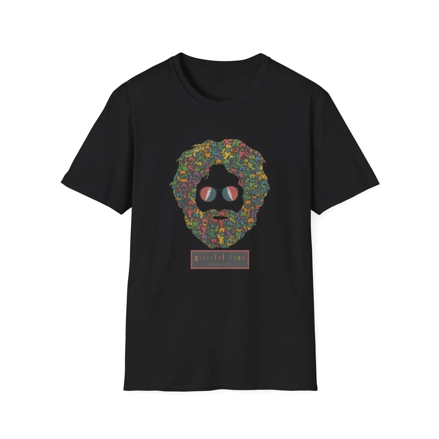 Jerry Garcia Dancing Bears Face - Vineyard Collection Grateful Dead T-Shirt