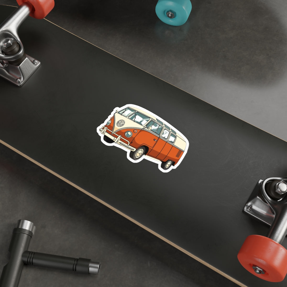 Retro Camper Van Die-Cut Sticker