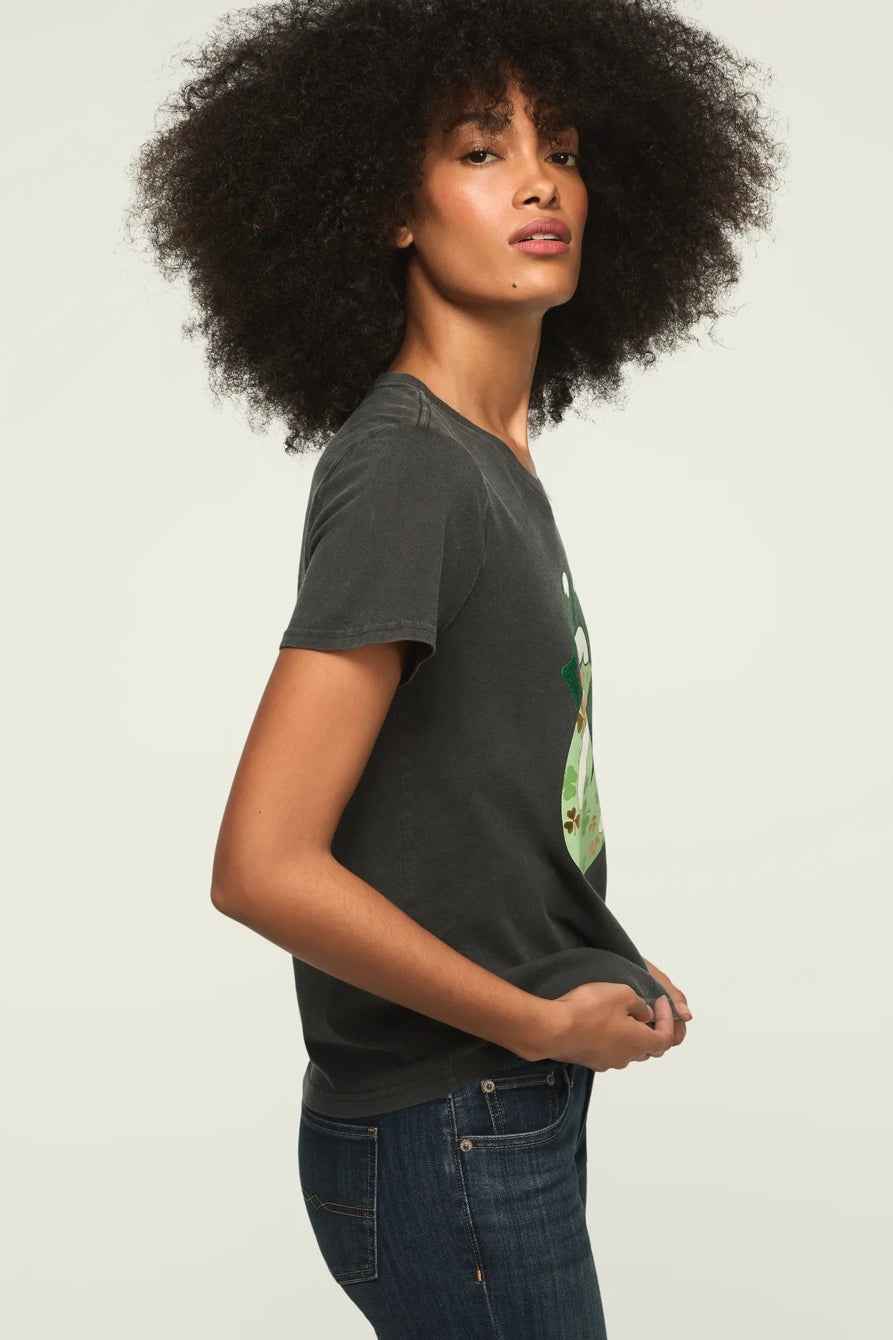 [163144-001] WOMENS LUCKY BRAND ROLLING STONES CLOVER LIPS CLASSIC CREW