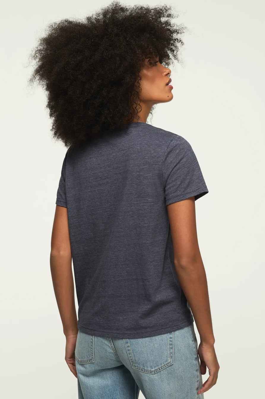 [163209-010] WOMENS LUCKY BRAND LUCKY CLOVER CLASSIC CREW - ODYSSEY GRAY