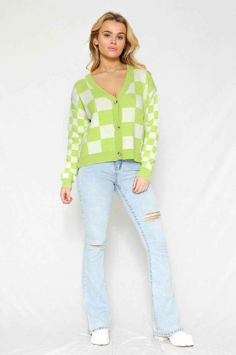Checkered Cardigan